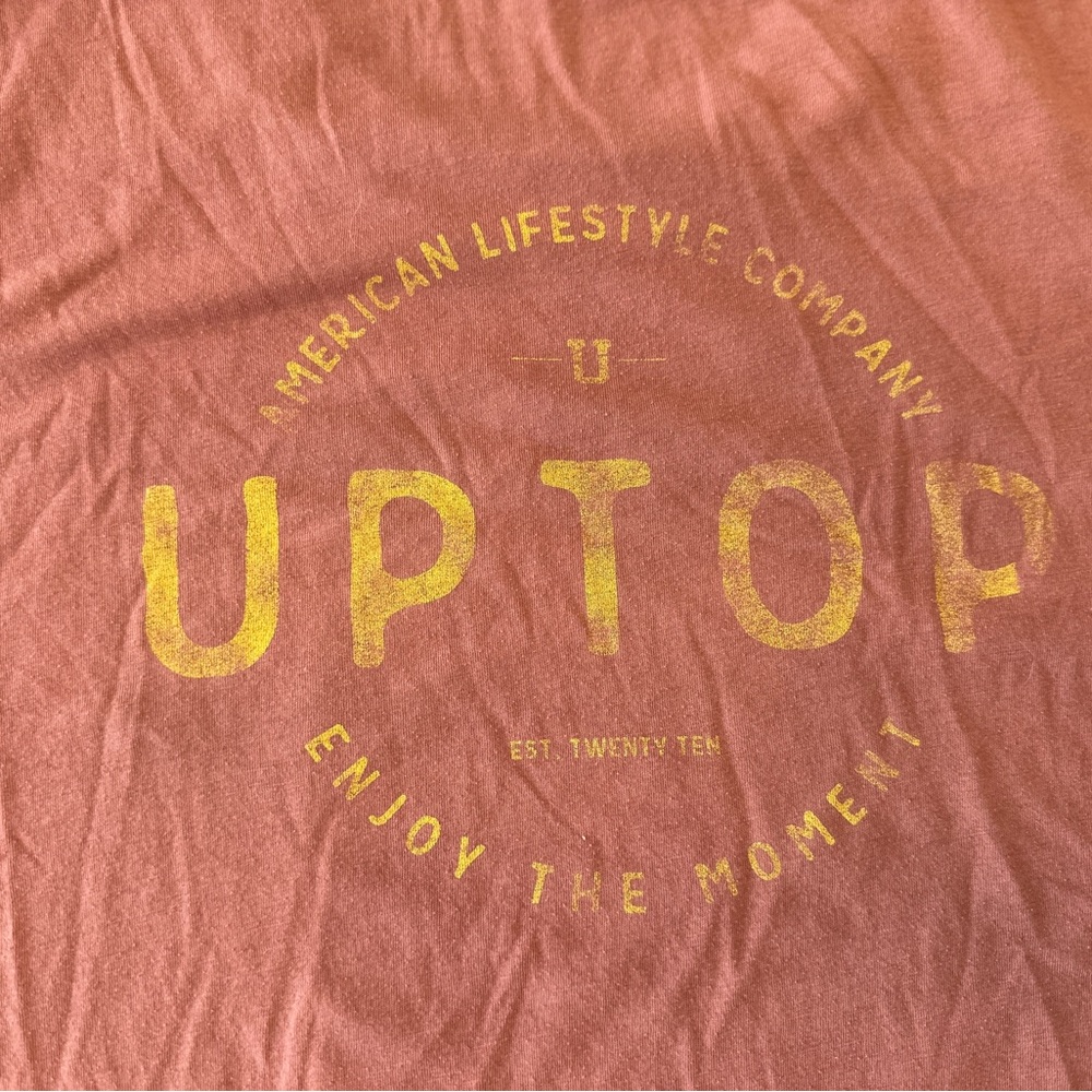Uptop Clothing Co. | Red and Yellow Short Sleeve Tee - Picture 4 of 4